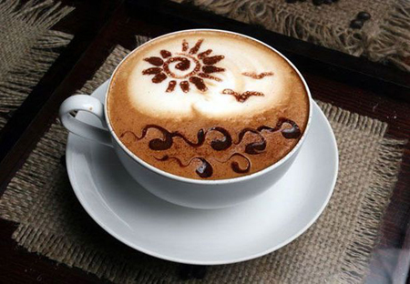 Рисунки на кофе латте-арт